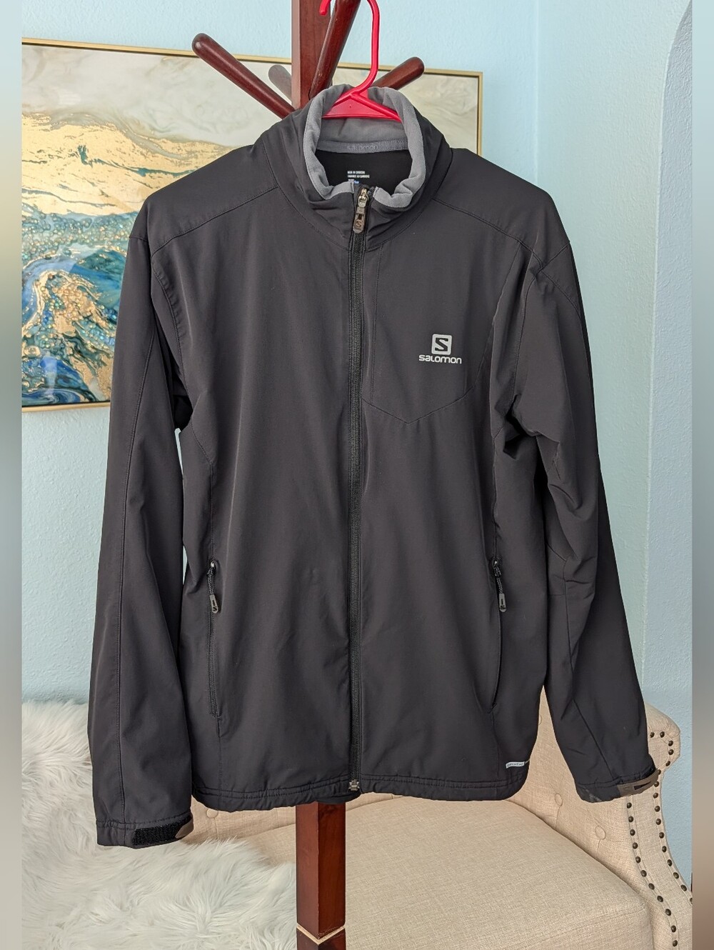 Salomon AdvancedSkin Shield Black Men's Softshell Jacket Sz M.